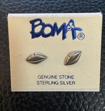 BOMA Sterling Silver 925 LIPS Earrings Pierced Stud