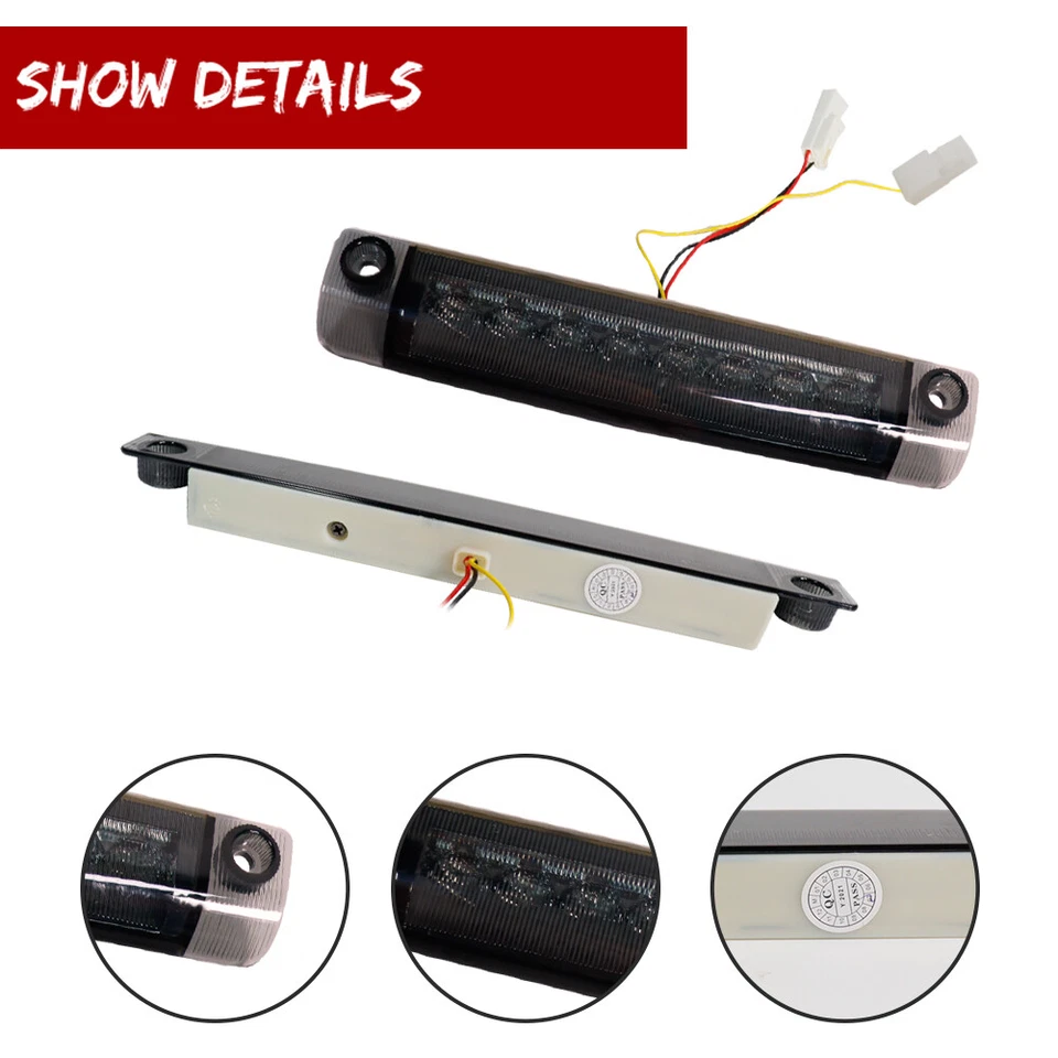 Lente negra ahumada 9LED tercera luz de freno para Toyota Crolla Sequoia Highlander RAV4 Foto 3 de 4