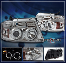 2004-2008 Ford F-150 Dual Halo Led Projector Headlight Lamp Clear 2005 2006 2007