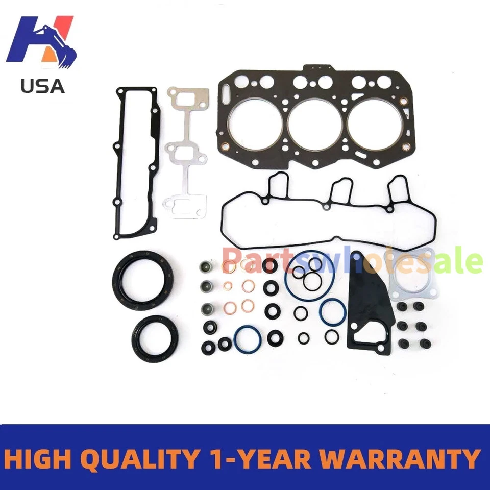 para Yanmar 3TNV76 Motor Culata + Juego de juntas completo John Deere X740 Tractor Foto 2 de 4