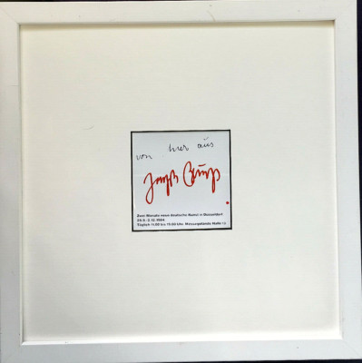 JOSEPH BEUYS ''From Here'' HAND-SIGNED, Düsseldorf 1984 + Frame