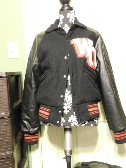 Meca Black Red Wool Letter Jacket S EBay