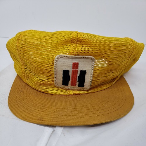 Yellow Mesh Trucker Cap Patch Hat 