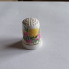 3 Vintage Porcelain Collectible Souvenir Thimbles Forget Me Not Alaska State — photo 4