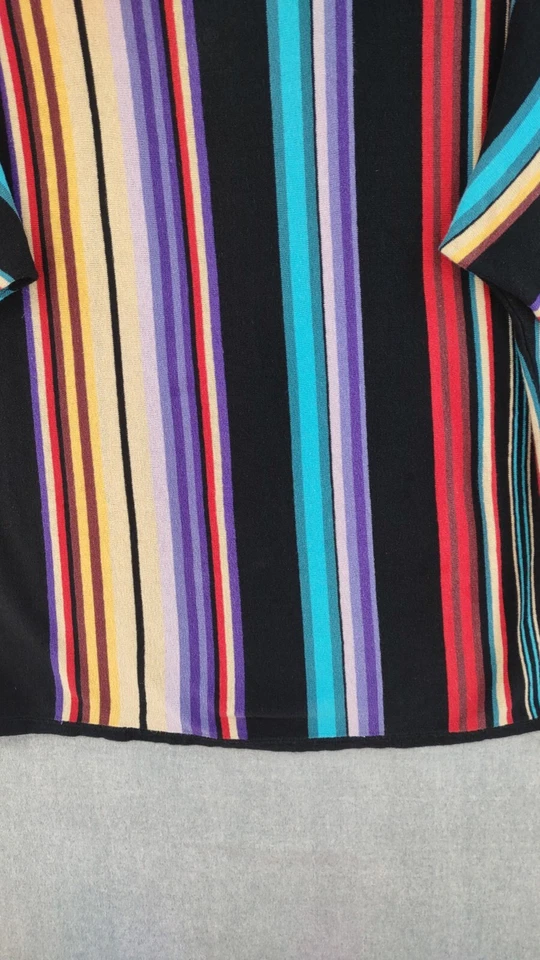 Suéter Chaps Ralph Lauren XL Tejido Azteca Serape Rayas Túnica Suroeste Bohemio Foto 4 de 4
