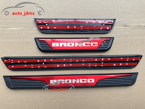 For Ford Bronco Steel Car Accessories Door Sill Protector Scuff Plate Trim Guard - Picture 10 of 14