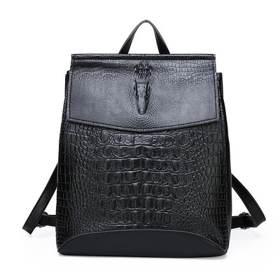 croc print backpack
