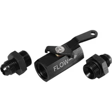 AN6 Inline Fuel Filter Shut Off Valve Cut Off &Cable Lever 6AN Aluminum Black US