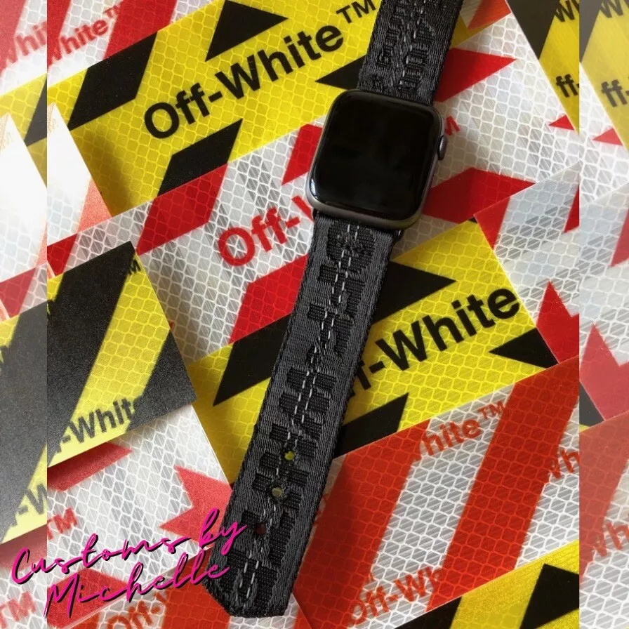 My hand stitched Louis Vuitton Apple Watch strap cut from a