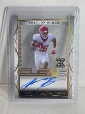2022 Leaf Trinity CLEAR Treylon Burks Auto RC /10 GOLD ON CARD ROOKIE TITANS