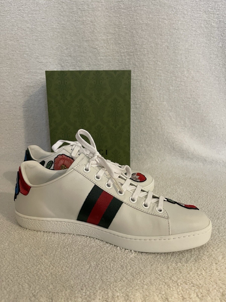 Size 8 - NEW Gucci Ace Embroidered Floral W (with box) | eBay