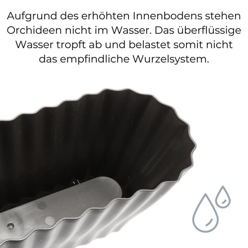 Orchideentopf Blumen Kasten Übertopf f. mehrere Pflanzen Kunststoff durchsichtig - Bild 3 von 14