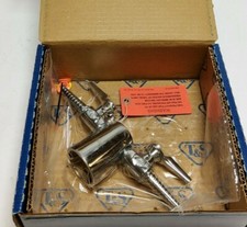 New T&S T and S Brass BL-4200-02 Turret w 2 x 180 Deg Hose Cocks Polished Chrome