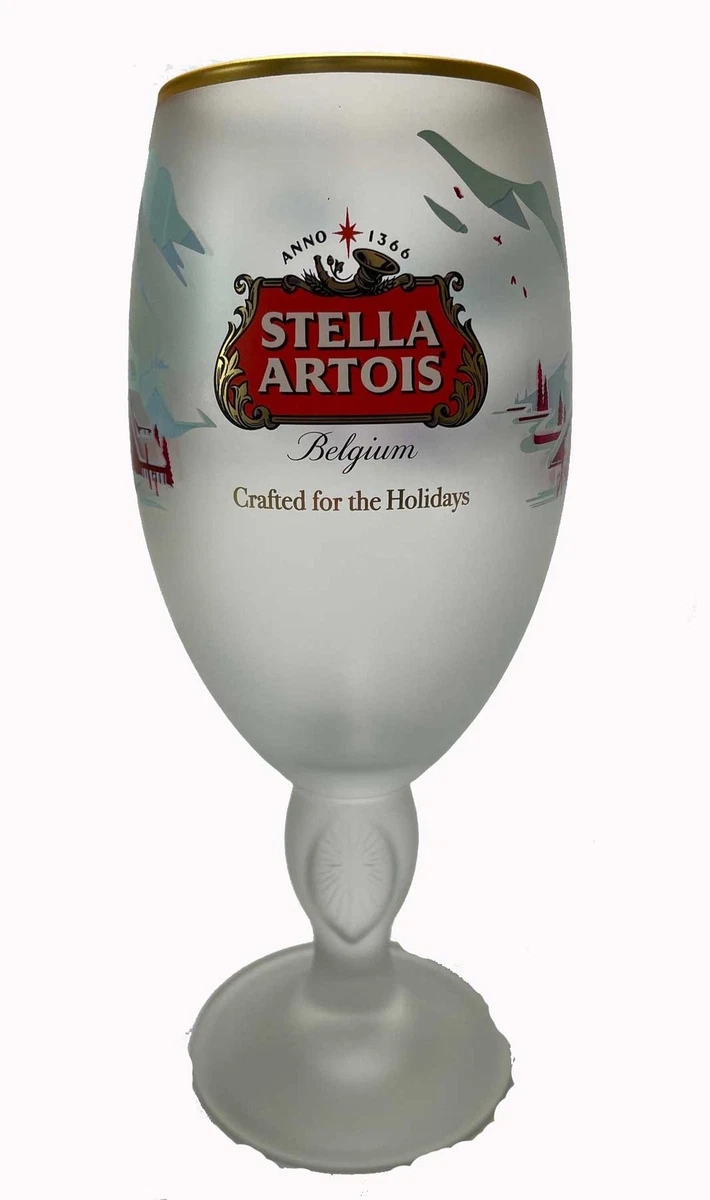 Official Limited Edition Frosted Stella Artois Holiday Christmas Beer Glass  33cl