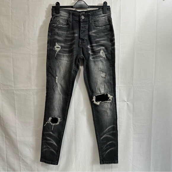 Jeans Boohoo Mens Stretch Skinny Ripped Jeans BOOHOO MAN