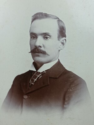 Cunningham Mustache Antique Studio Cabinet Photograph CDV