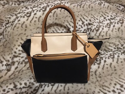 Reed by Kohl's Leather Large Tan, Black, Blue Leather Tote Top