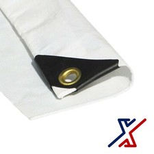 7 x 10 White Color 10 Mil Heavy Duty Tarp / Canopy by X1Tools/Tarps