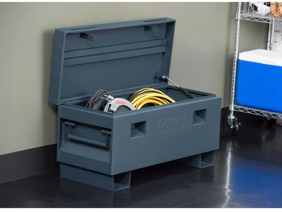 36" Job Site Box Heavy Duty Steel Rust Resistant Powder Coat Tamper