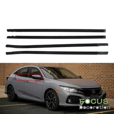 Outer Window Weatherstrip Molding Trim For Honda Civic Sedan 2016 2017 2018 2019