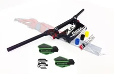 Fasst Flexx Flex 14 Handlebars Black Green Powermadd Star Series Handguards ATV