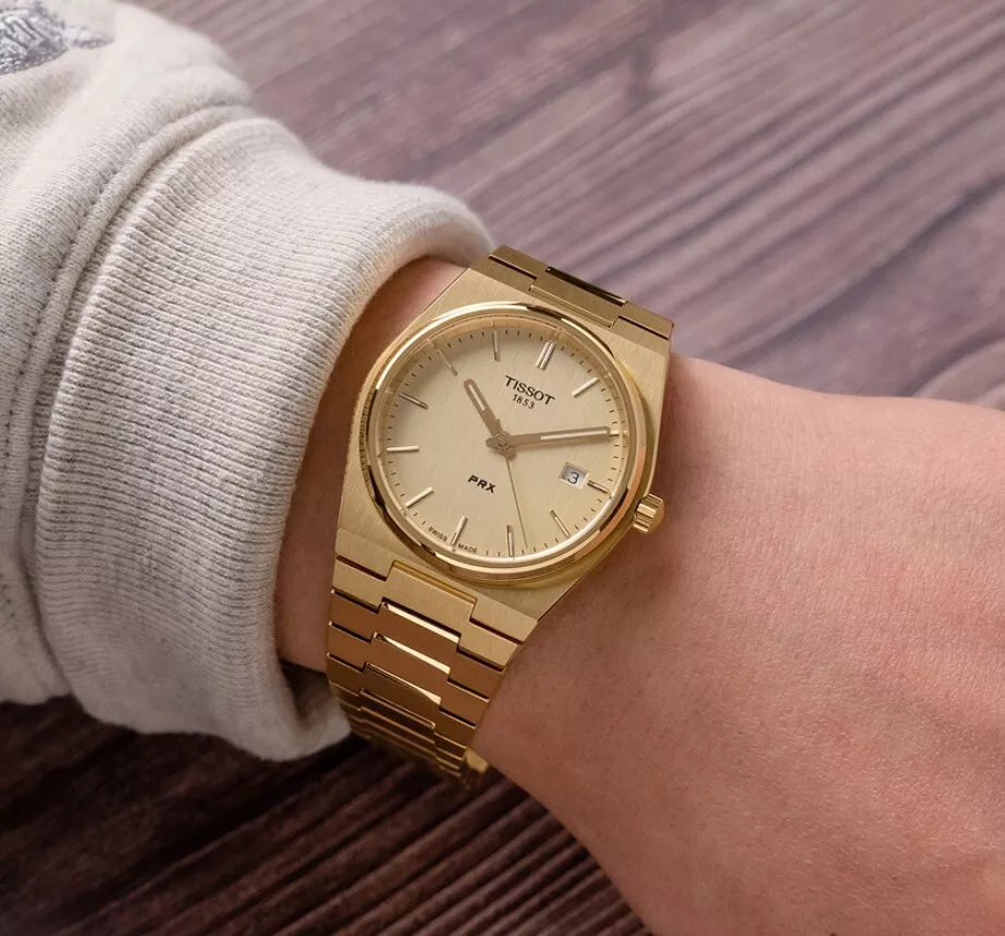 Tissot prx gold sales