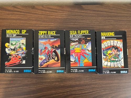 Sega SG-1000/SC-3000 LOT C Monaco GP (Sm. & Big) Zippy Race Flipper Mahjong