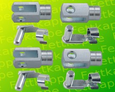 4 x Gabelkopf - Gabelgelenk 4x8 DIN71752 - M4 Linksgewinde!! + Federklappbolzen