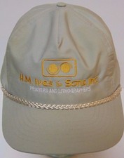 Vtg 1990s H.M. IVES  SONS Printers  Lithographers TOPEKA KS SNAPBACK HAT CAP