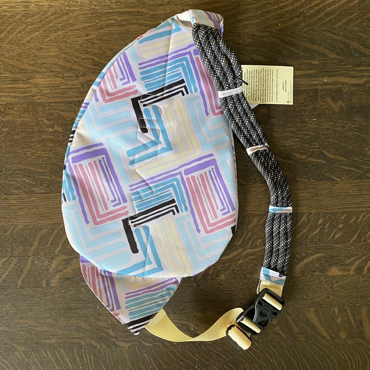 NWT Kavu Large Sling Rope Bag PARTY POP Sea Glass 10L | eBay