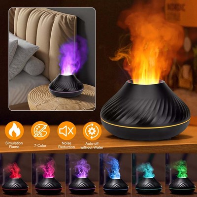 Essential Oil Diffuser Ultrasonic Aroma Cool Mist Humidifier Cute Volcano Flame