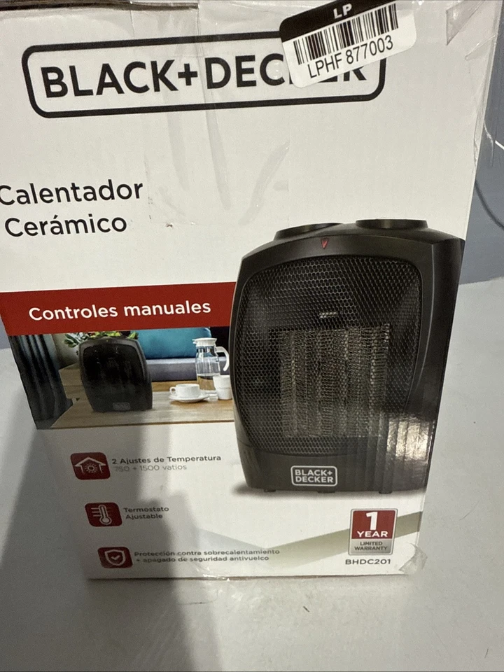 BLACK+DECKER 1500W Ceramic Heater - Black (BHDC201) - Image 4 of 4