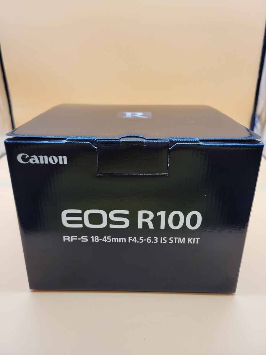 【新品】Canon EOS R100 RF-S 18-45mmキット Shop Canon EOS R100 RF-S18-45mm F4.5-6.3 IS STM Lens Kit