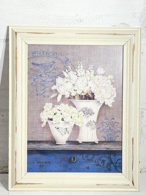 Chateau Schokolade Floral Blume Farbe Bild 17'' x 21'' gerahmt & mattiert