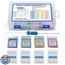 40 Values 400 Pcs 1W Resistor Kit 1Î©-1MÎ© Â±1% Metal Film Resistors Assortment 