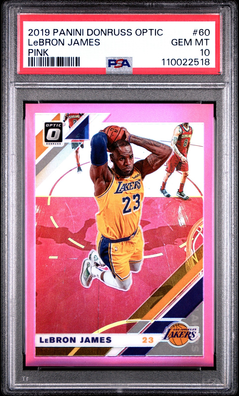 PSA 10 2019 Panini Donruss Optic LeBron James Pink Prizm /25 #60