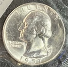 1957-D Washington Quarter. Uncirculated. 90% Silver. Free Shipping!