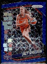 2025 Panini Prizm WNBA #113 Jacy Sheldon Blue Velocity Prizms Washington Mystics