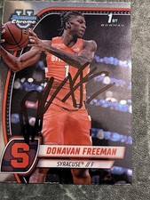 DONOVAN DONNIE FREEMAN SIGNED CARD BOWMAN UNIVERSITY CHROME SYRACUSE 🏀 STAR