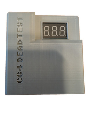 Commodore 64 Dead Test Cartridge with Voltmeter Power Display.