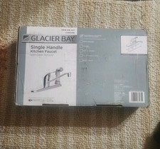 Glacier Bay Single-Handle Standard Kitchen Chrome Faucet with White Deck Sprayer