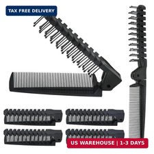 6PCS Travel Folding Hair Brush and Comb Set, Anti-Static Mini Pocket Combs for M