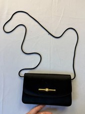 Vintage La Regale Black Purse Evening Bag Clutch Magnetic Snap Party Cocktail