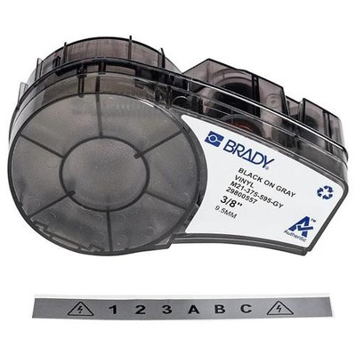 1 PC Brady 'M21-375-595-GY Gray All Weather Vinyl Labels for Brady M210 and
