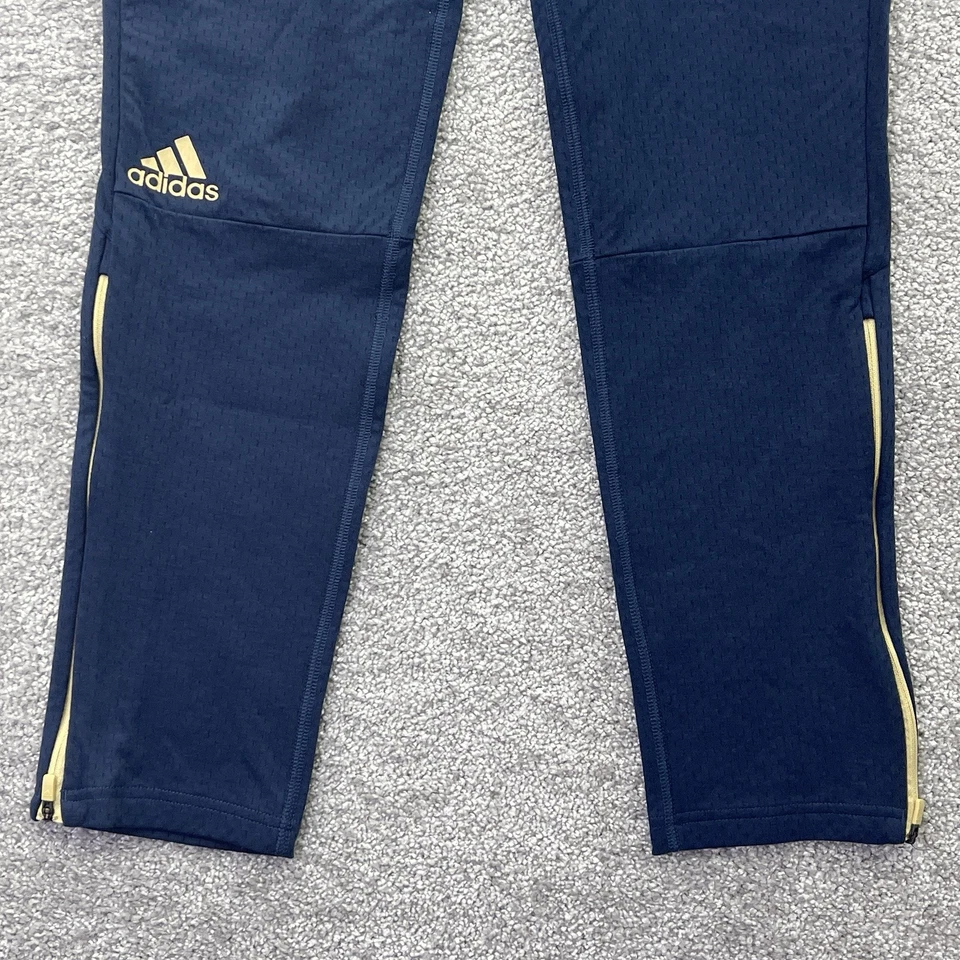 Akron Zips Pants Mens Small Adidas Squad Track Pant Collegiate Navy Blue CY9636 - Image 2 of 4