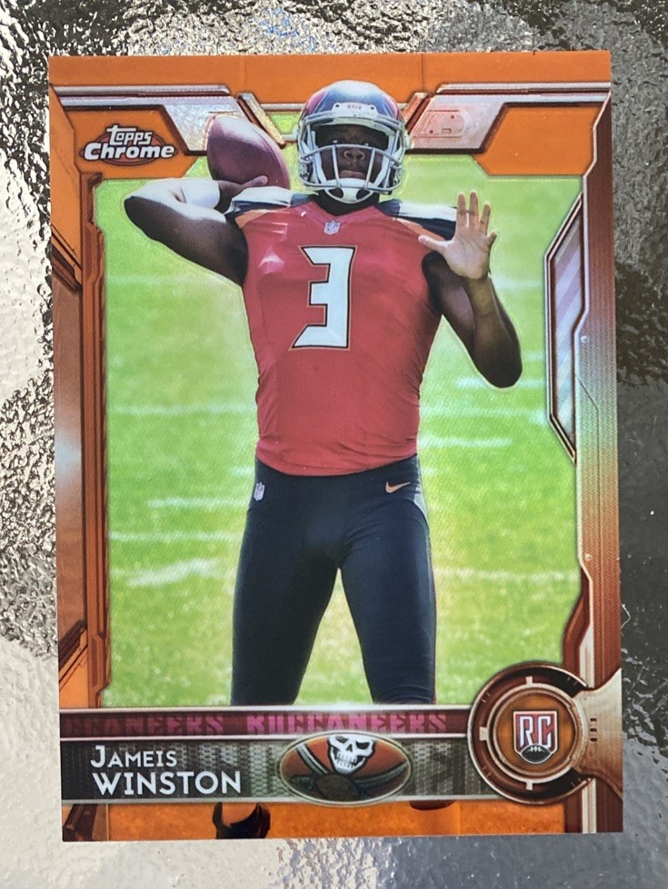 2015 Topps Chrome Jameis Winston Orange Refractor Rookie Card