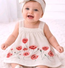 Taufkleid Baby Gr. 56 62 Babykleid 0-3M Gesch...