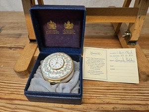 Halcyon Days Enamel Clock | eBay