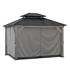 Sunjoy Replacement Curtains Panles,Waterproof Gazebo Privacy Curtain, 4-Panel...