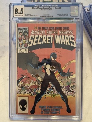 Marvel Super Heroes Secret Wars #8, CGC 8.5 VF+, 1984, Newsstand, 1st Black Suit